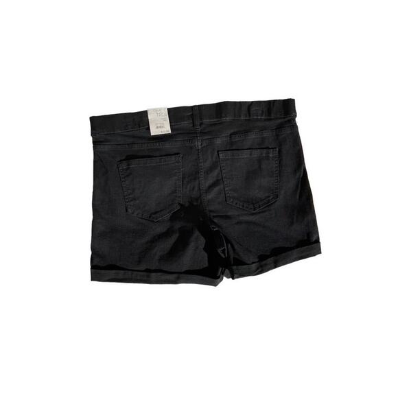 Time and Tru Denim Shorts Pull on Black Women  XL  NWT‎ - Picture 2 of 3